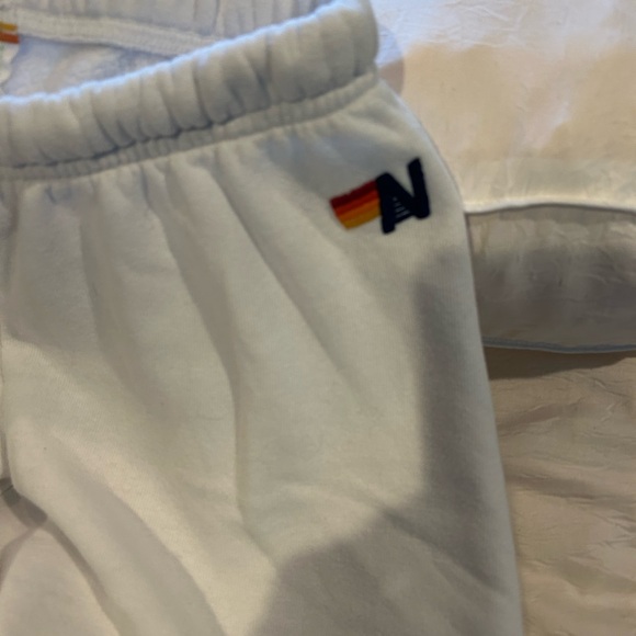 Aviator Nation White joggers with Colorful Stripes - Picture 3 of 7